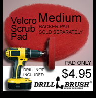 Red Medium Velcro Scrub Pad