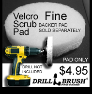 White Fine Velcro Scrub Pad